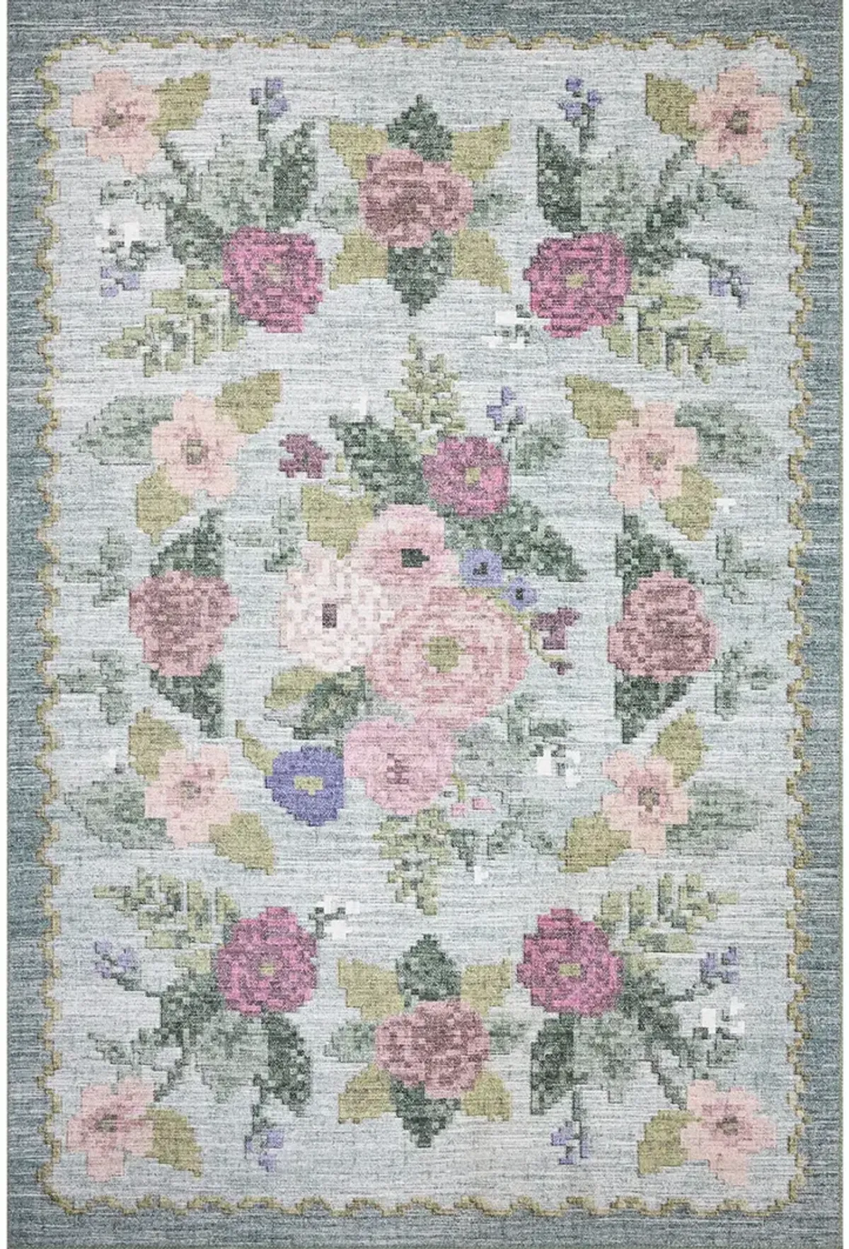 Rosa RSA-02 Sky 7''6" x 9''6" Rug by Rifle Paper Co.