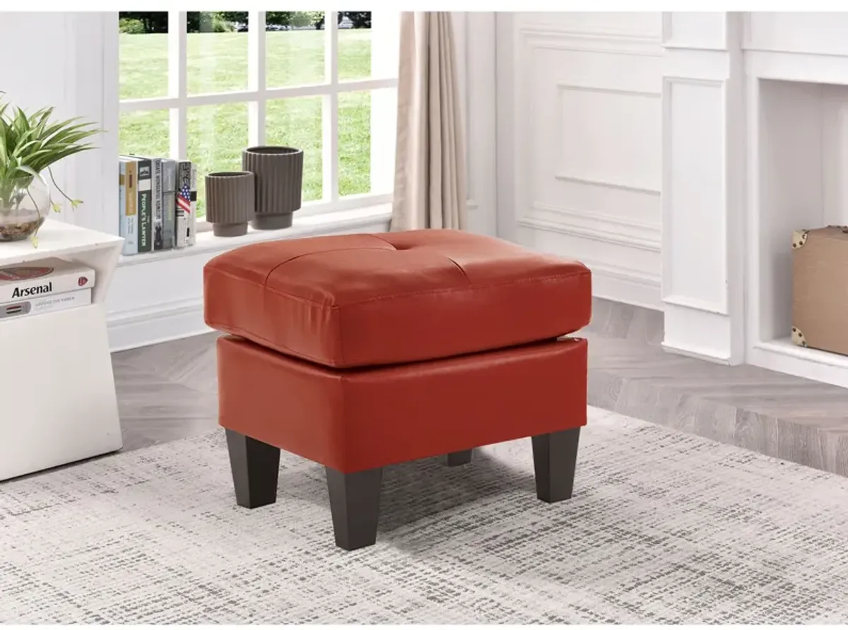 Newbury Faux Leather Upholstered Ottoman