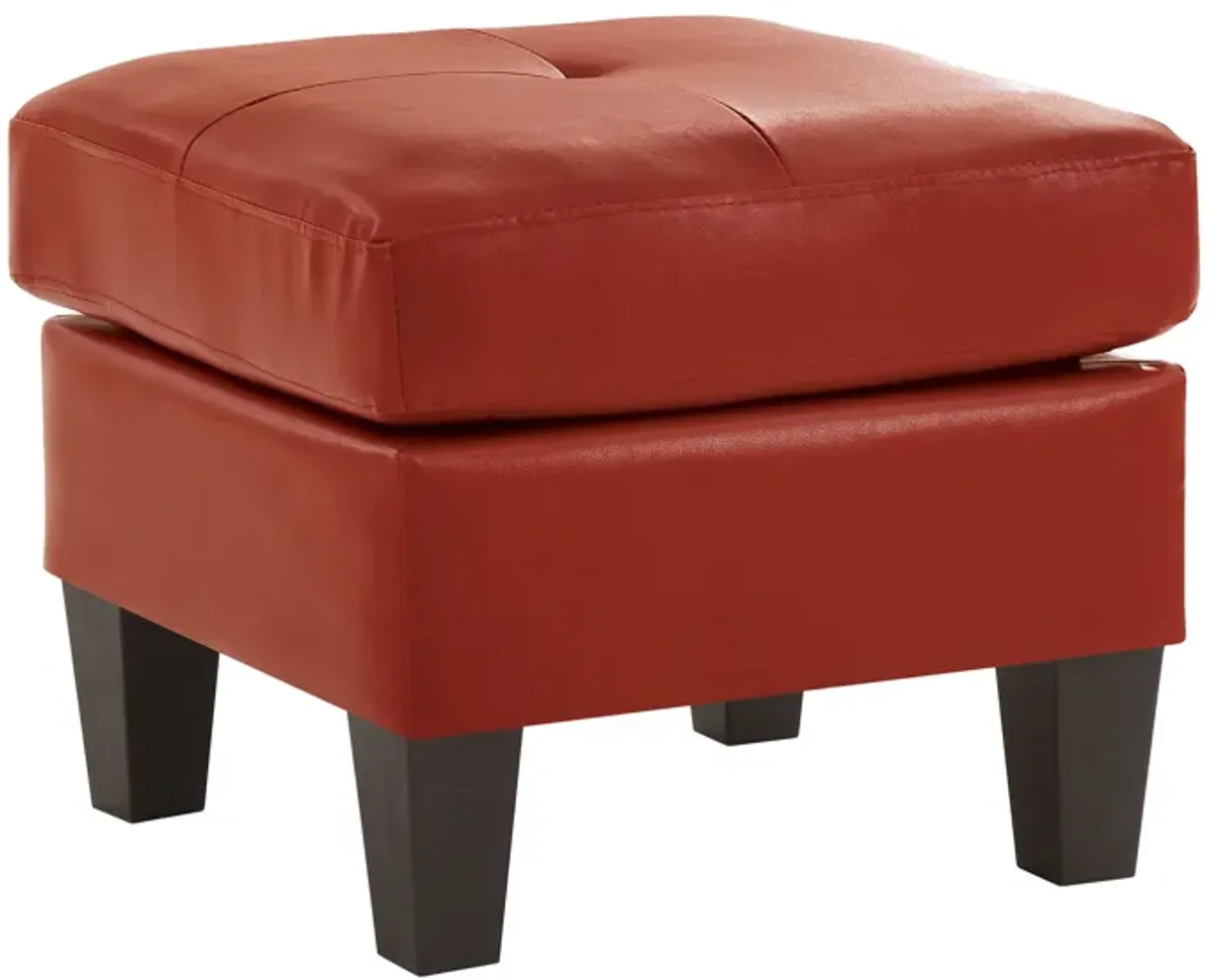 Newbury Faux Leather Upholstered Ottoman