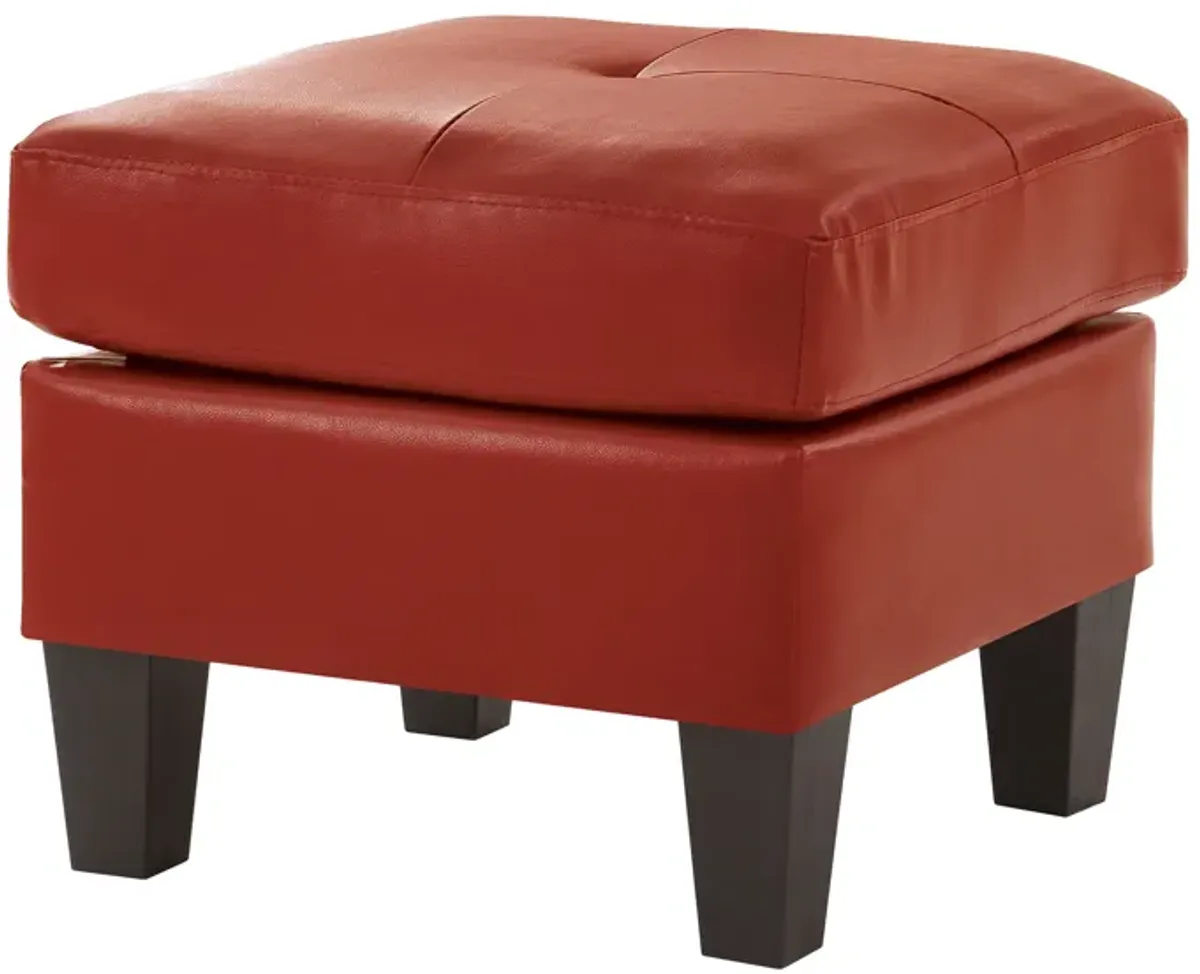 Newbury Faux Leather Upholstered Ottoman