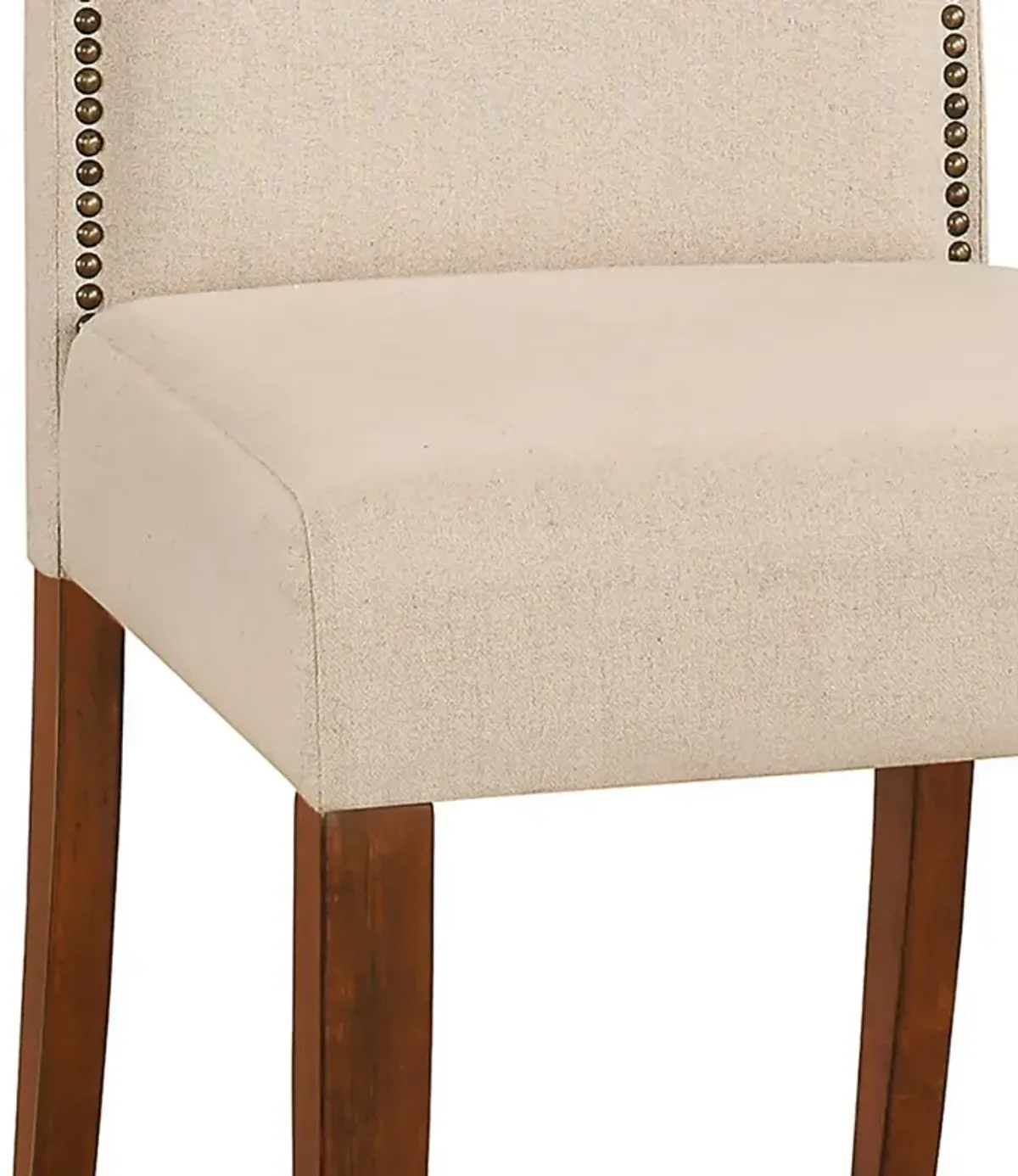 Carolina Living Romero Parson Chair - Chestnut - Linen Upholstery