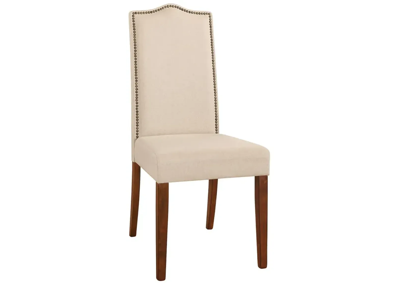 Carolina Living Romero Parson Chair - Chestnut - Linen Upholstery