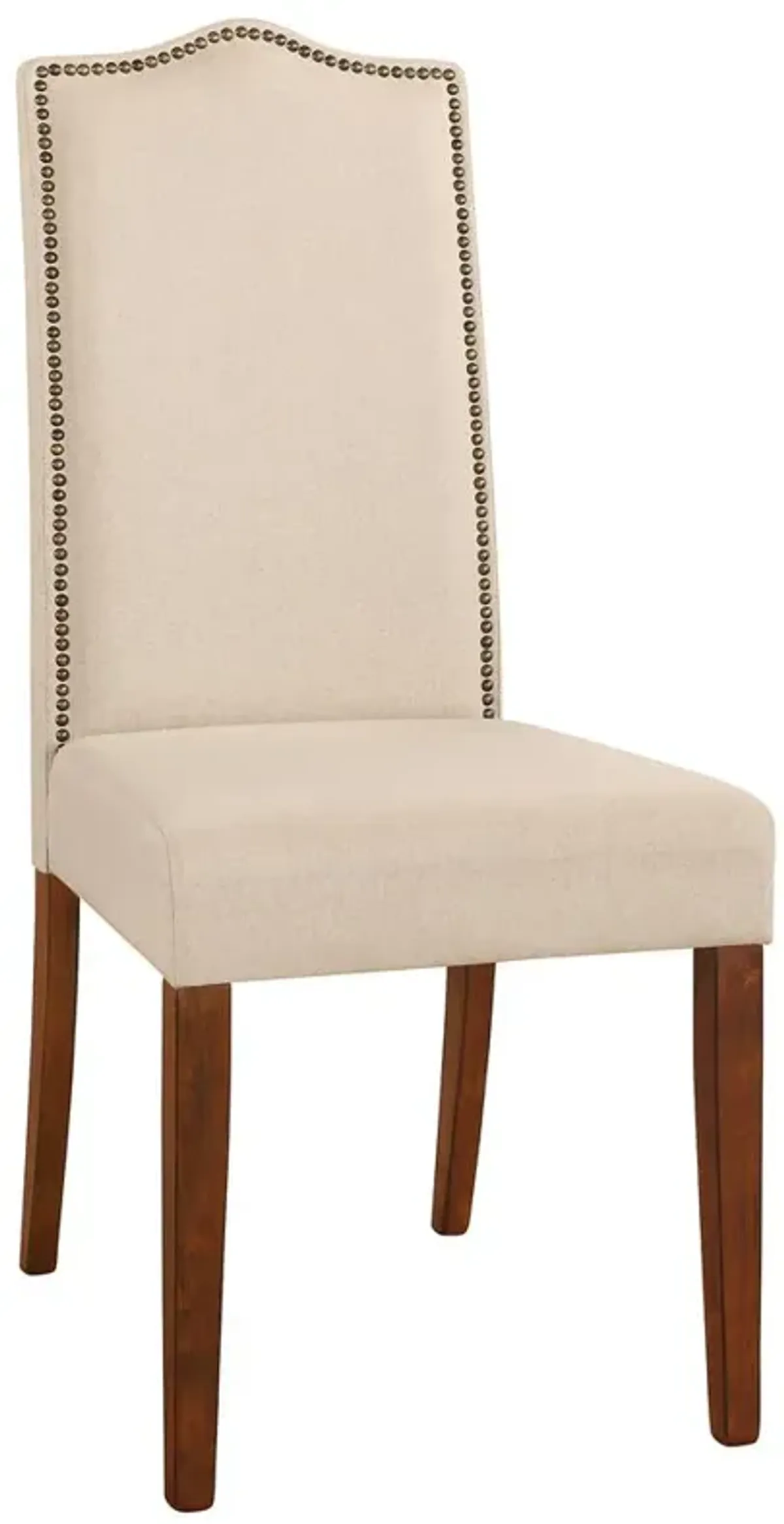 Carolina Living Romero Parson Chair - Chestnut - Linen Upholstery