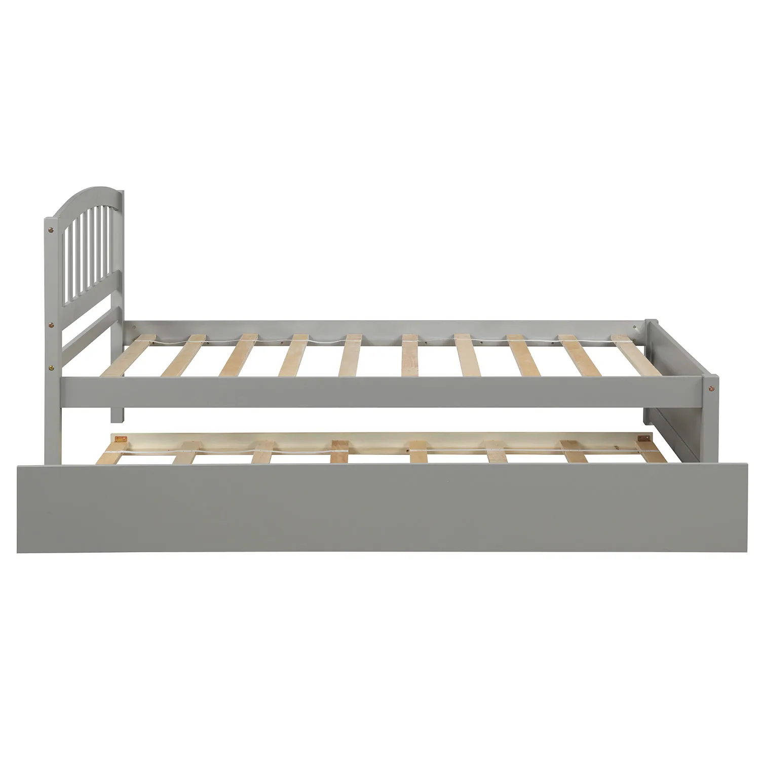 Merax Platform Bed Wood Bed Frame with Trundle