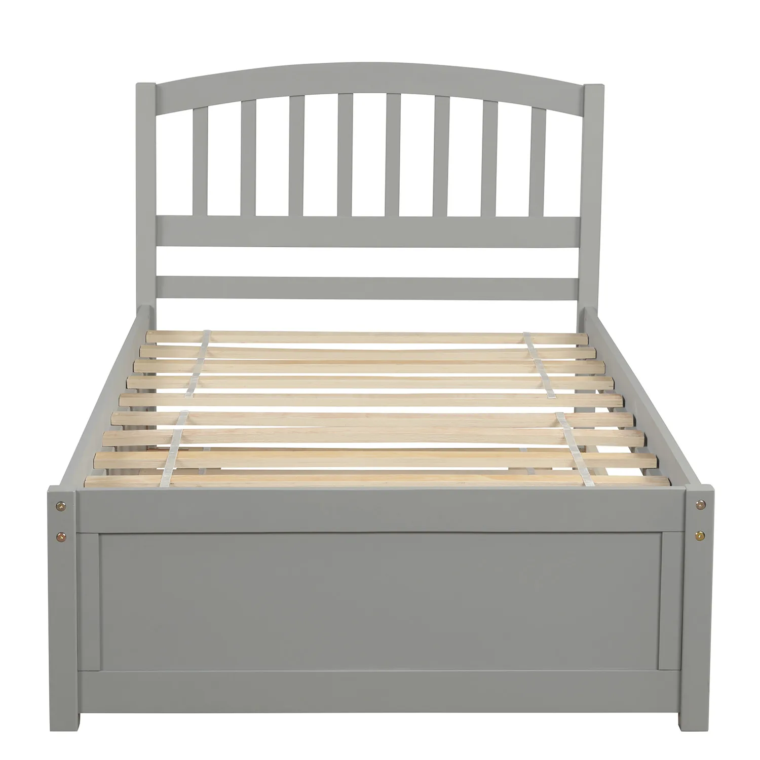 Merax Platform Bed Wood Bed Frame with Trundle