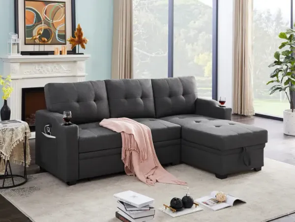 Streamdale Mabel Linen Sleeper Sectional with Amenities