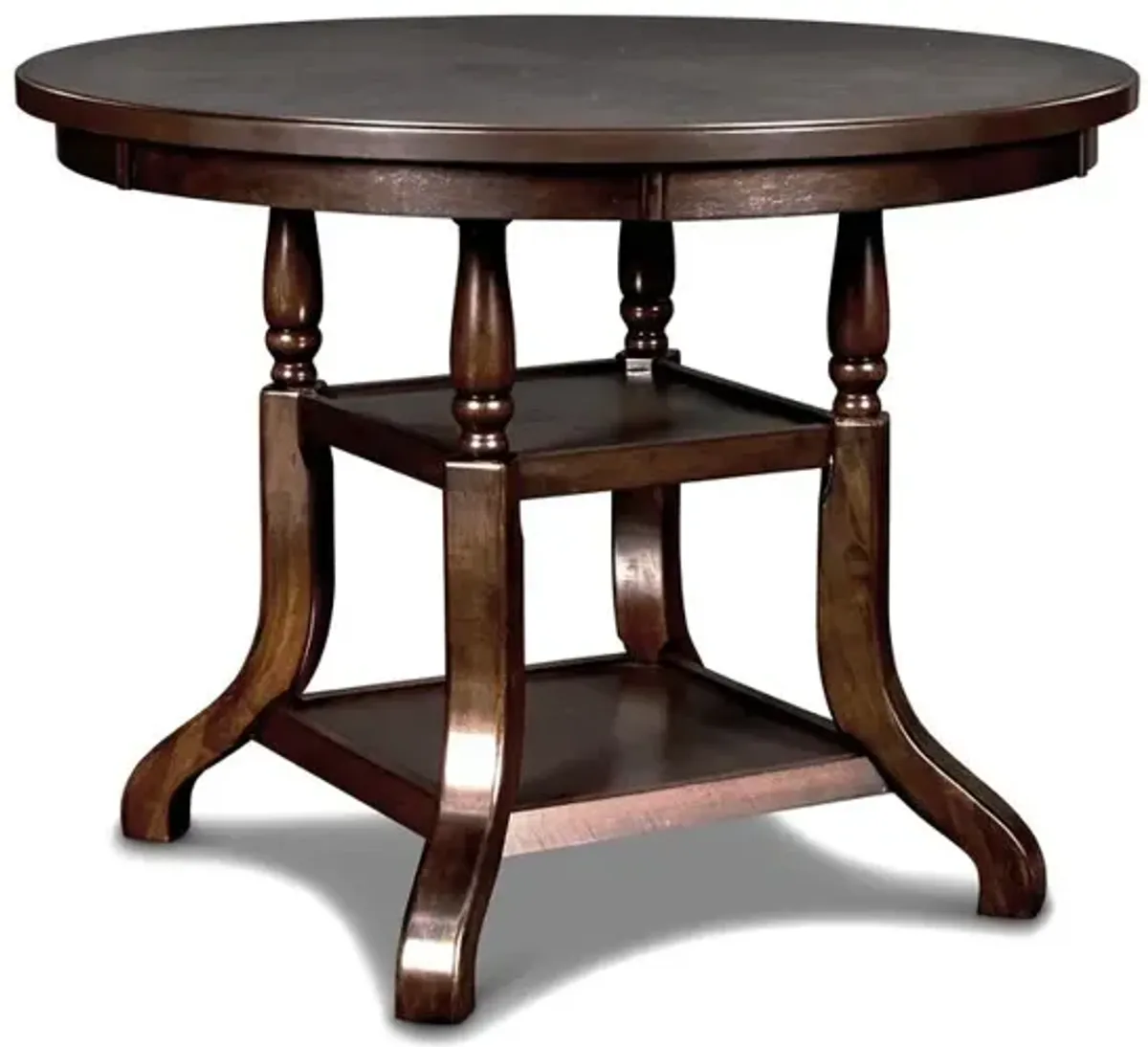 New Classic Furniture Furniture Bixby Solid Wood Counter Dining Table in Espresso