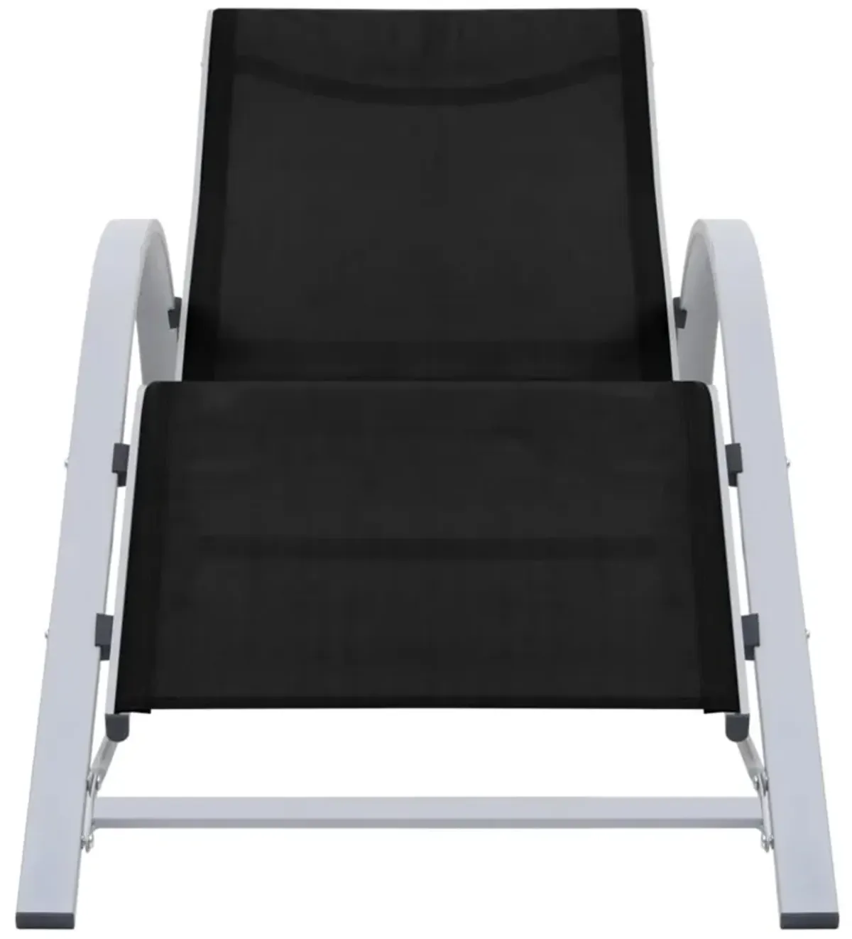 vidaXL Sunlounger Textilene and Aluminum Black