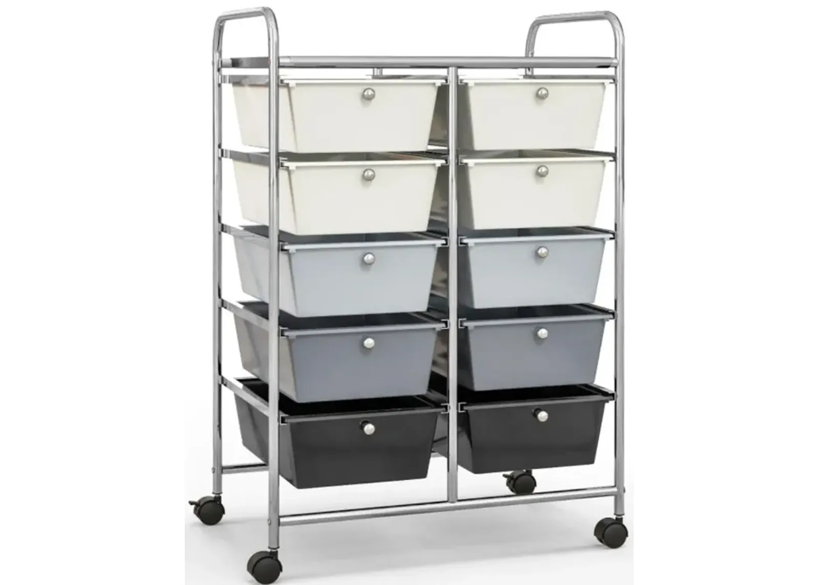 Hivvago 10-Drawer Rolling Storage Cart