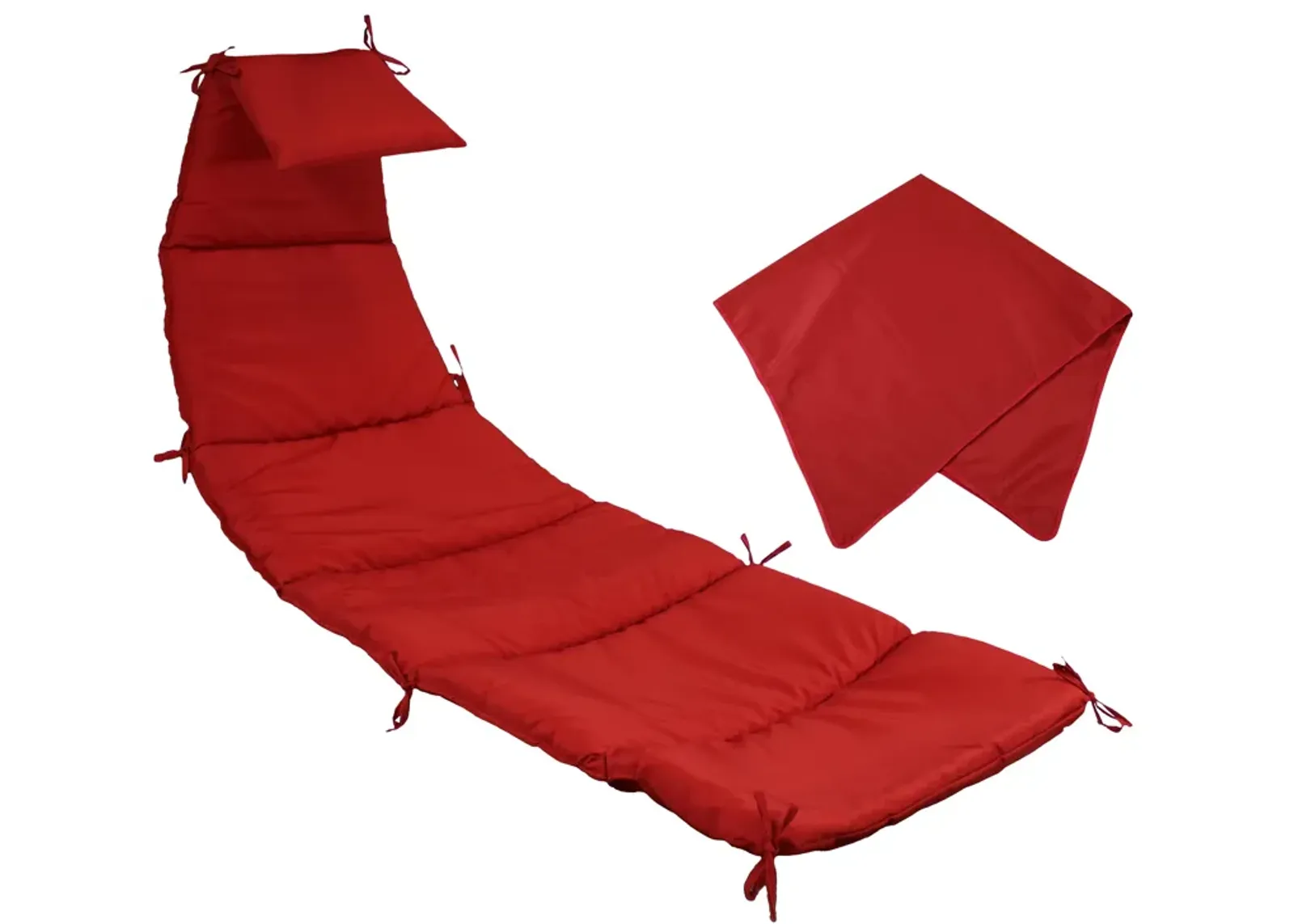 Sunnydaze Outdoor Hanging Lounger Replacement Cushion and Umbrella