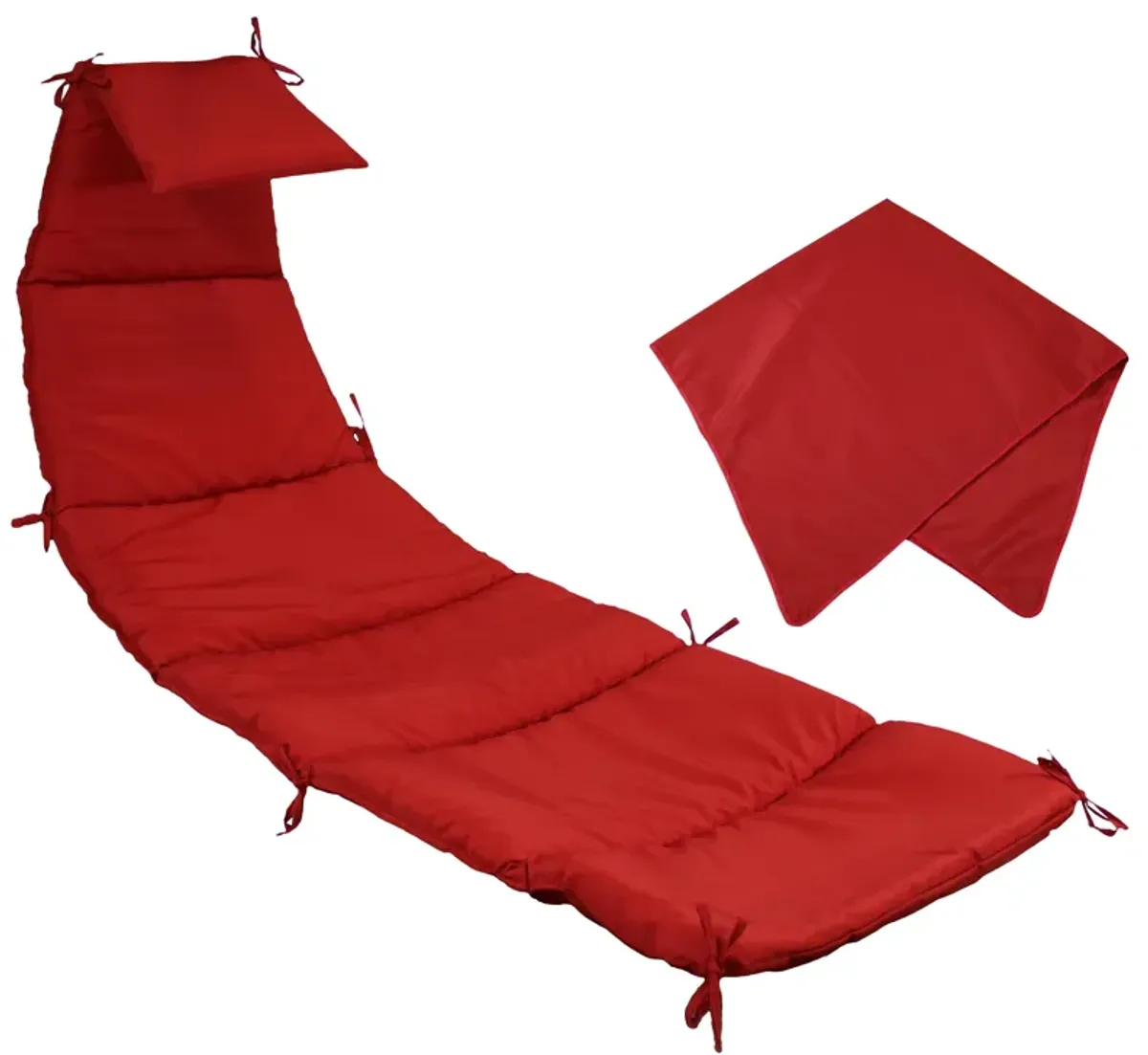 Sunnydaze Outdoor Hanging Lounger Replacement Cushion and Umbrella