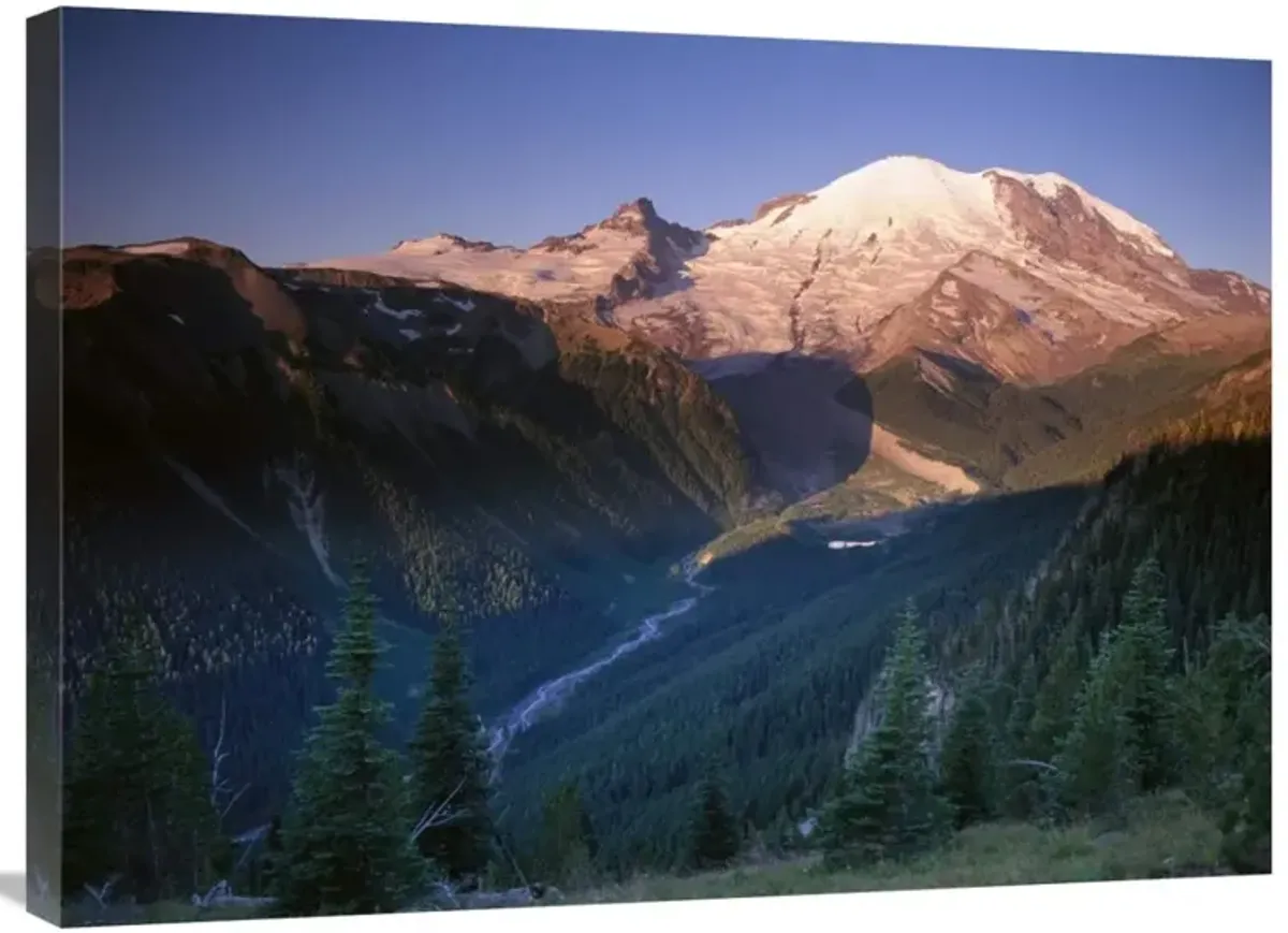 Mt Rainier seen at sunrise, Mt Rainier National Park, Washington-Canvas Art-32x24