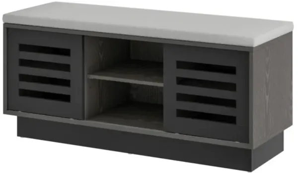 Hivvago Shoe Storage Bench with 6 Compartments and 3 Adjustable Shelves