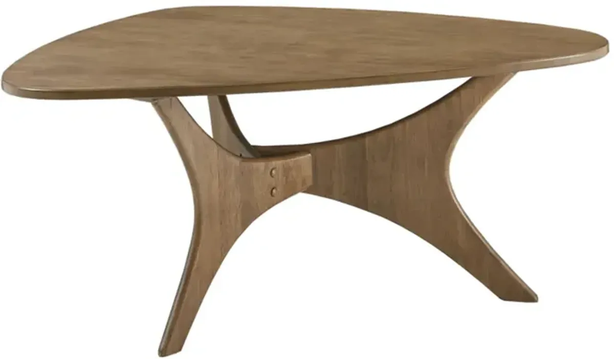 Gracie Mills Ainsley Triangle Wood Coffee Table