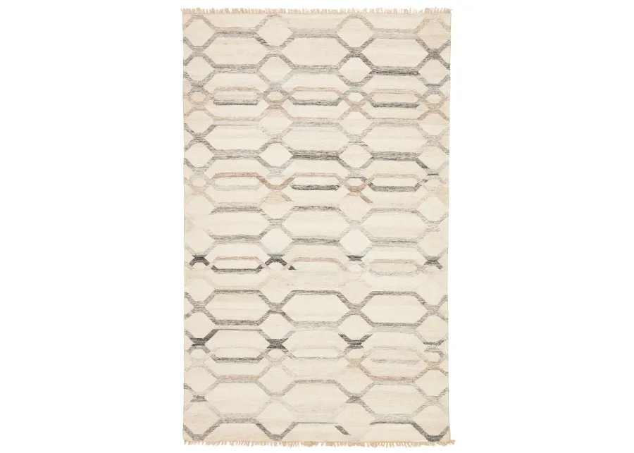 Anatolia Laveer White 5' x 8' Rug