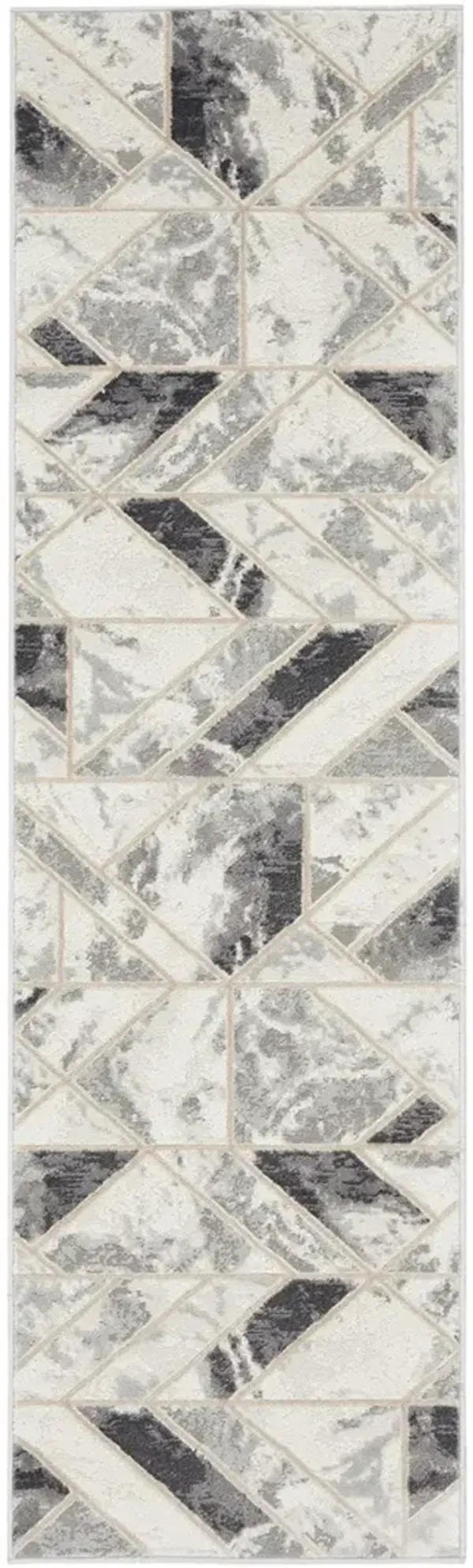 Elation ETN11 Ivory/Gray 2'3" x 7'6" Rug