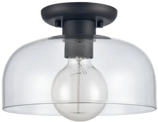 Brewer Black Semi Flush Mount