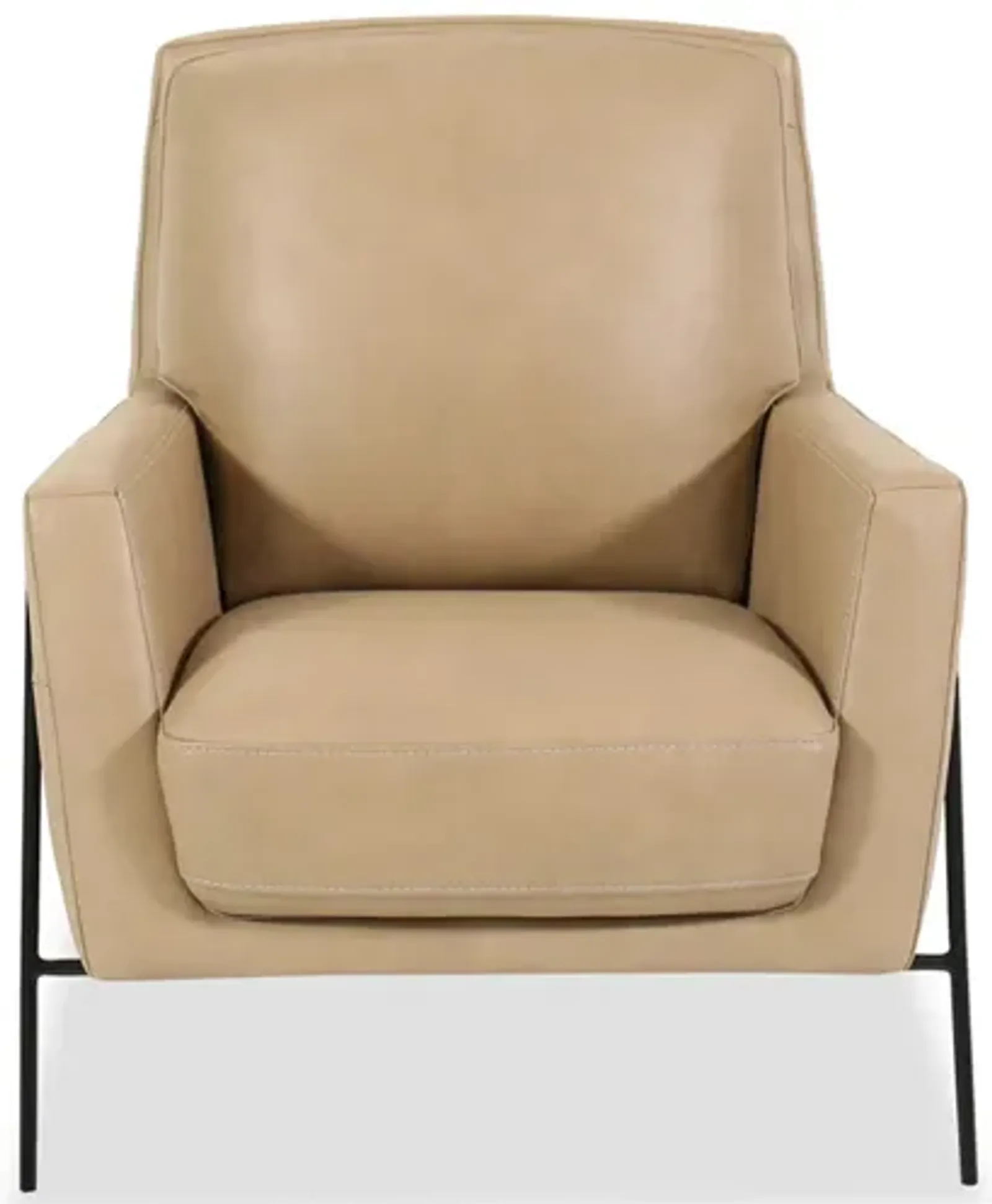 Amette Metal Frame Club Chair, Sand