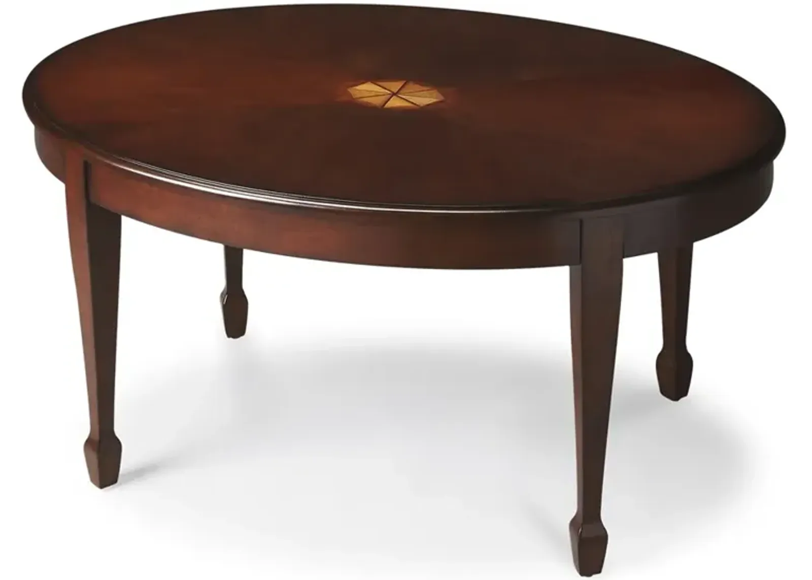 Elegant Oval Cocktail Table in Cherry, Belen Kox