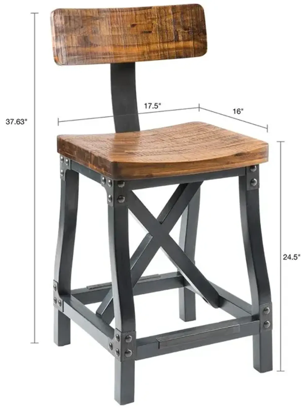 INK+IVY Lancaster Counter Stool