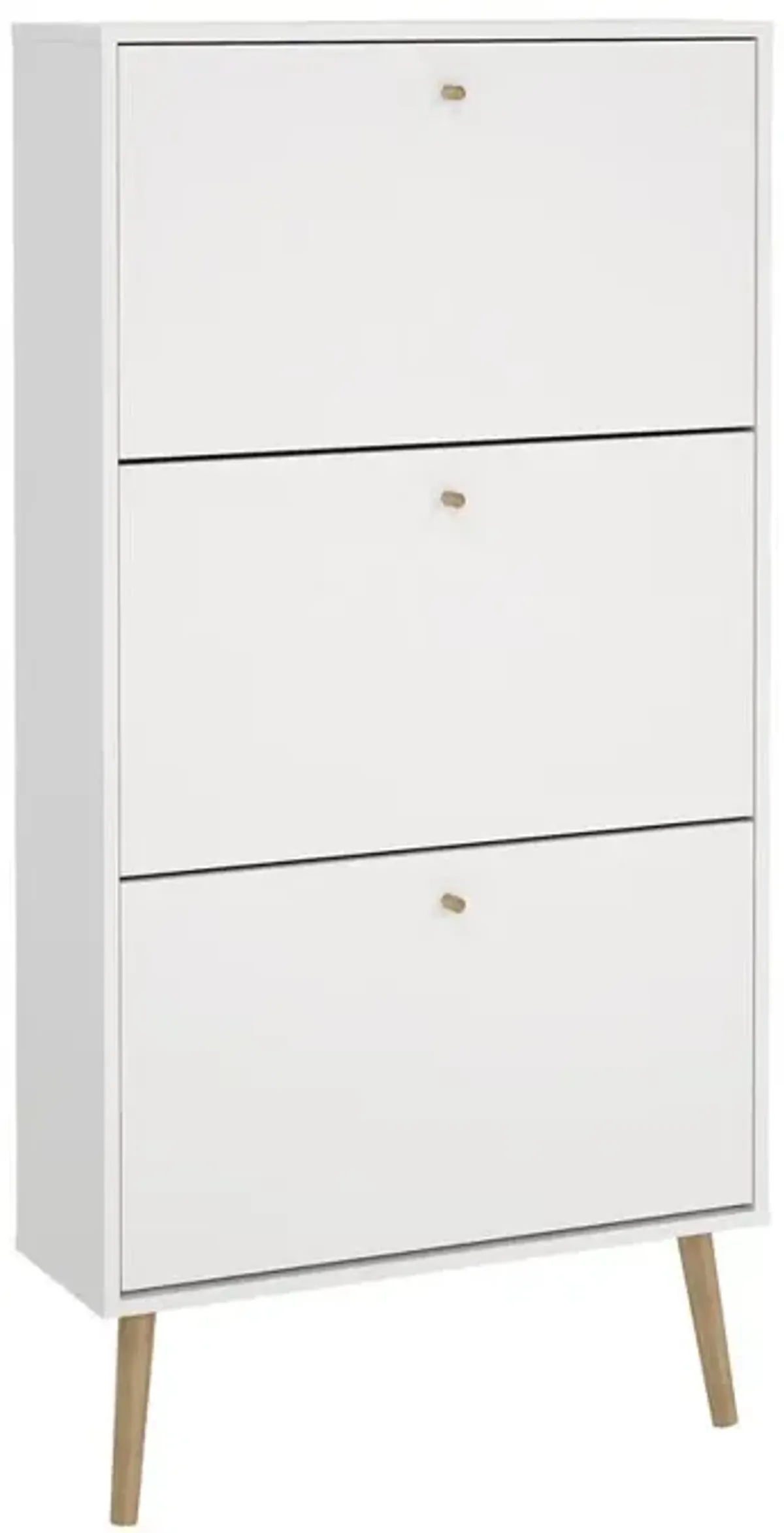 Tvilum Bodo 3 Drawer Shoe Storage Cabinet,  White