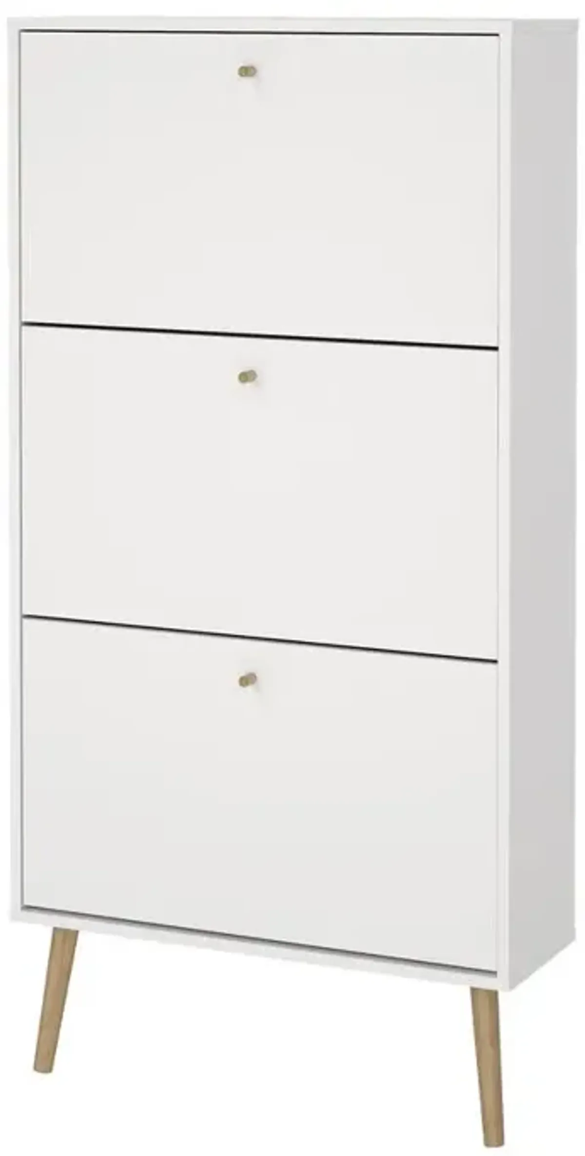 Tvilum Bodo 3 Drawer Shoe Storage Cabinet,  White