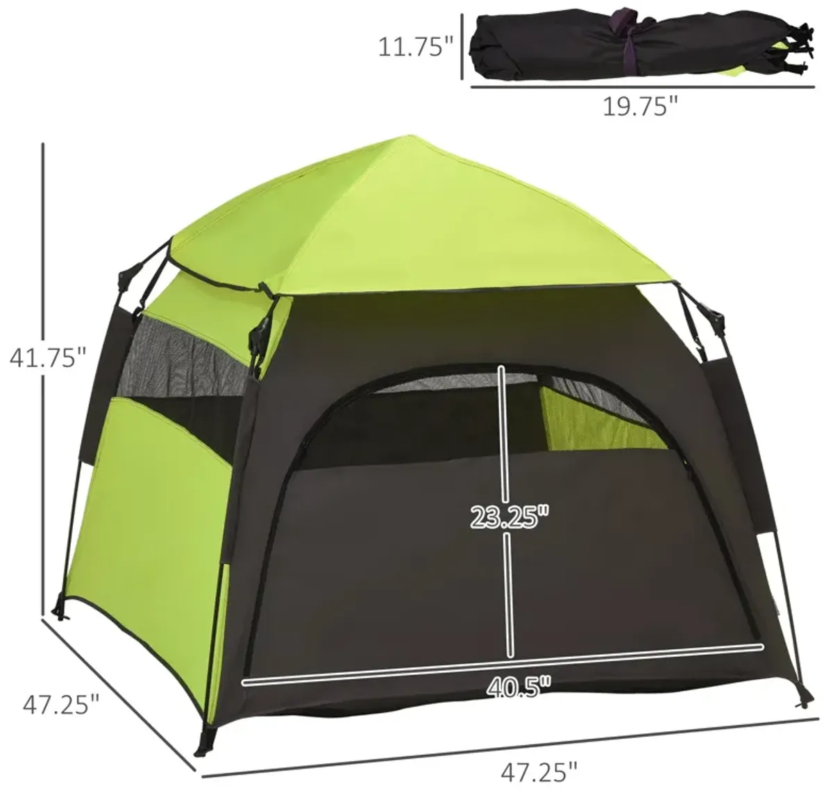 Green Pet Adventure: Extra Large Portable Dog Camping Tent