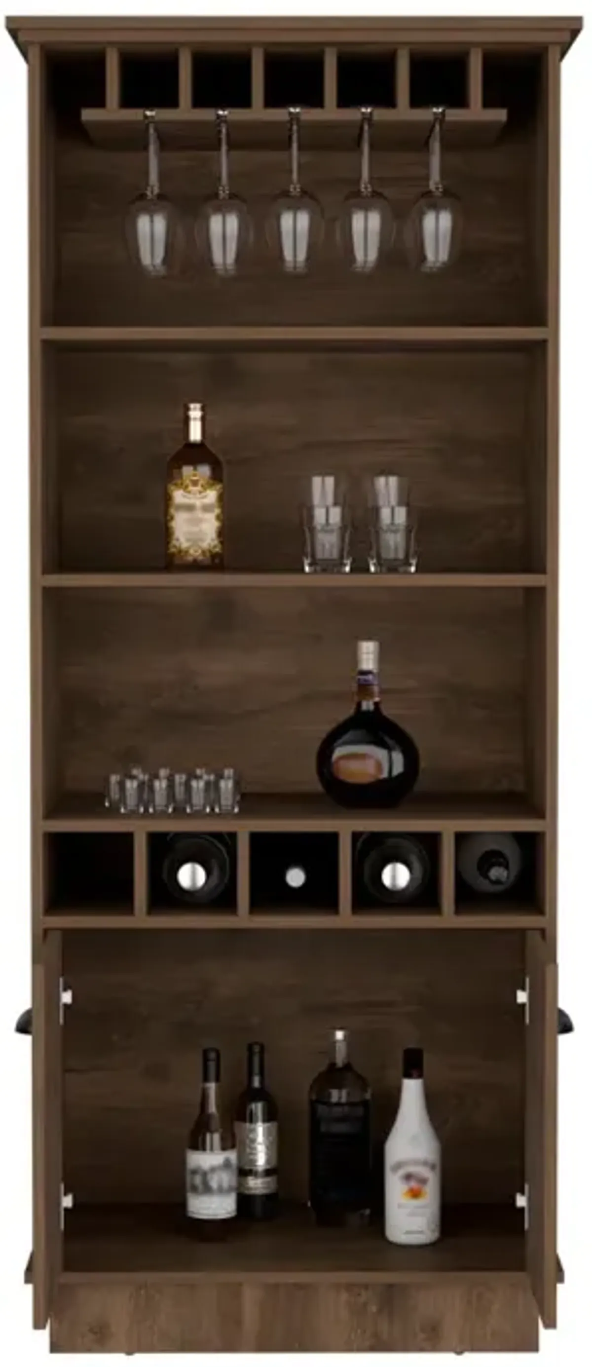 Bar Cabinet Taholah, Living Room, Dark Brown