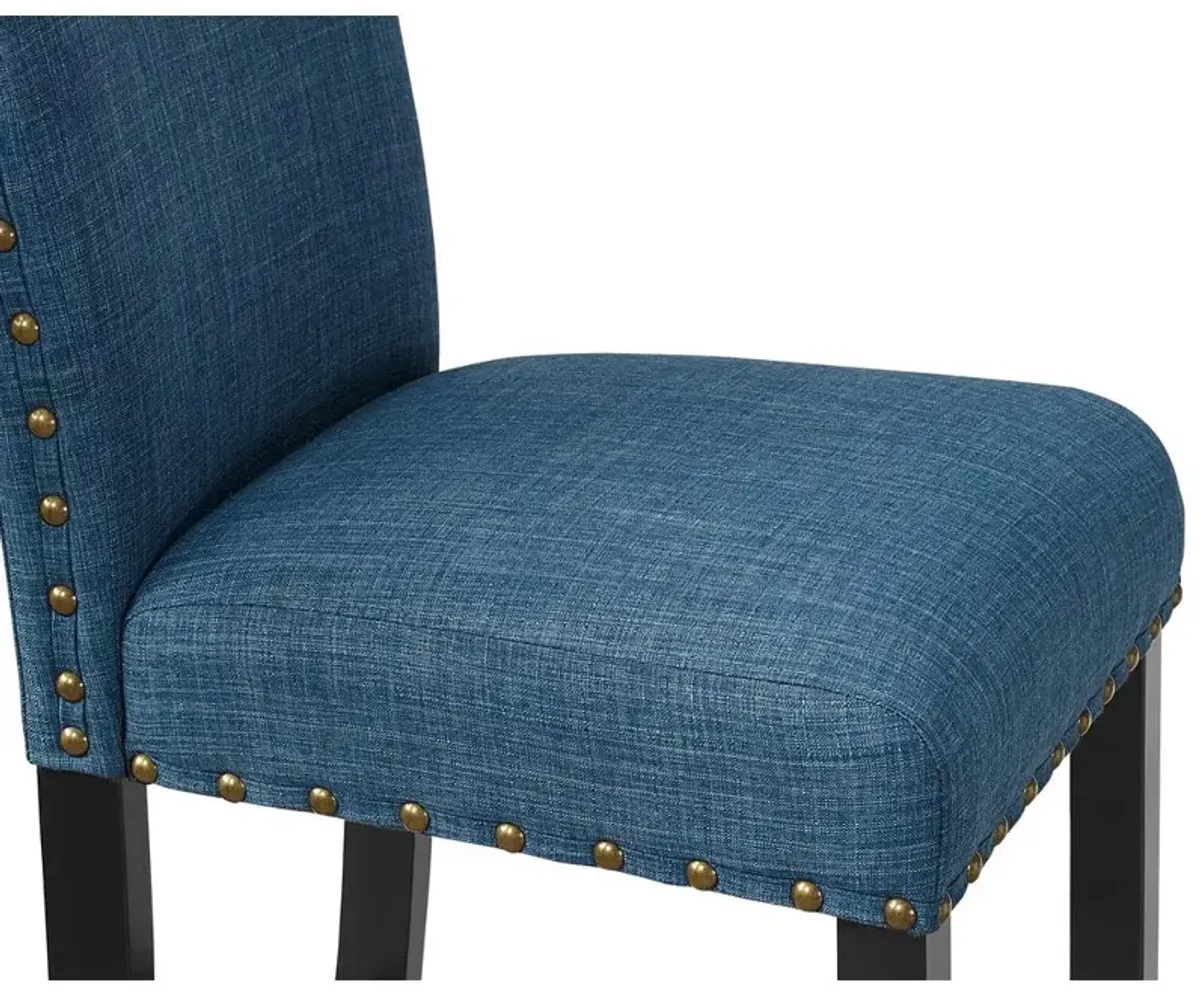 New Classic Furniture Furniture Crispin 19 Fabric Dining Chairs in Blue (Set of 2)