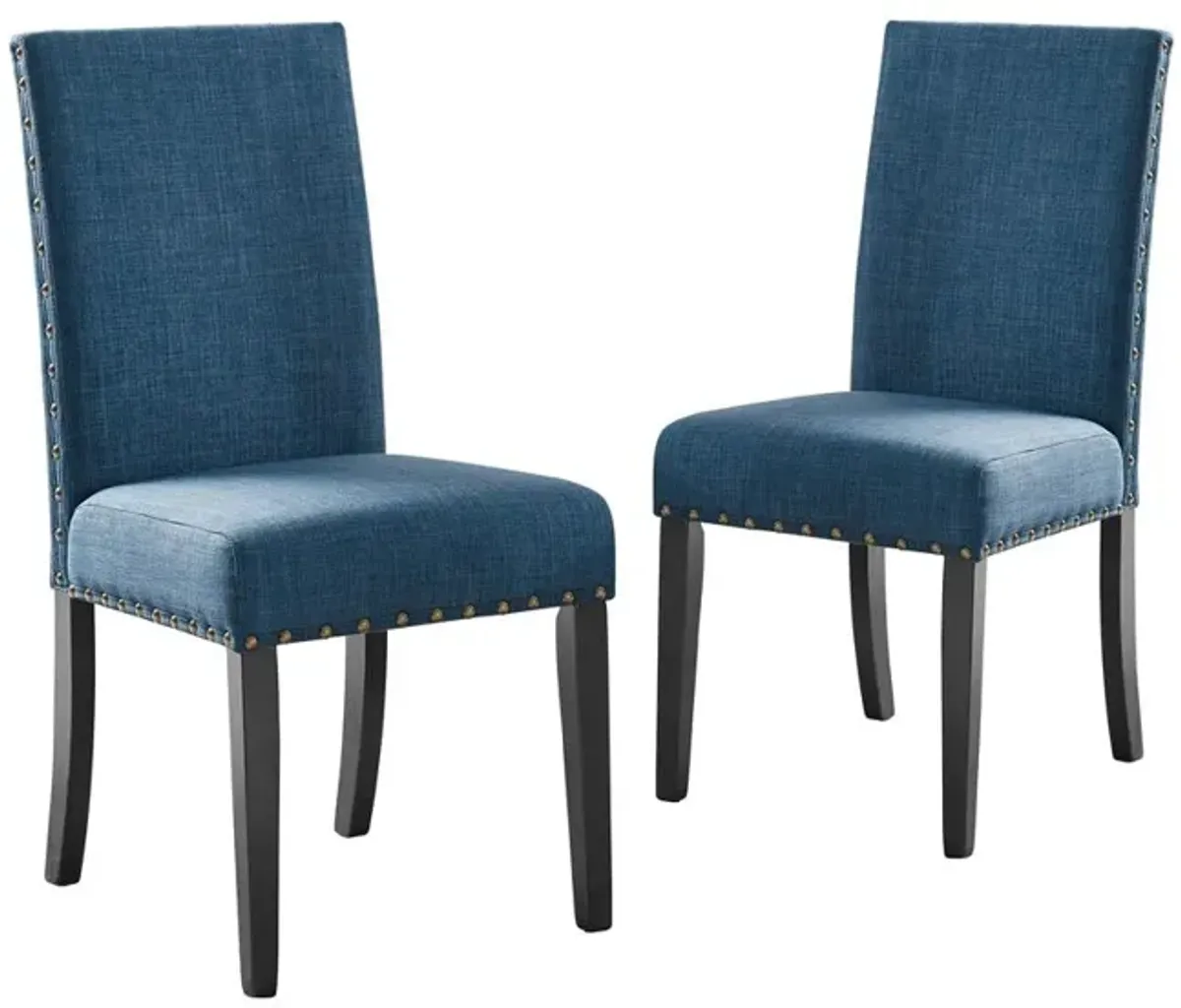 New Classic Furniture Furniture Crispin 19 Fabric Dining Chairs in Blue (Set of 2)