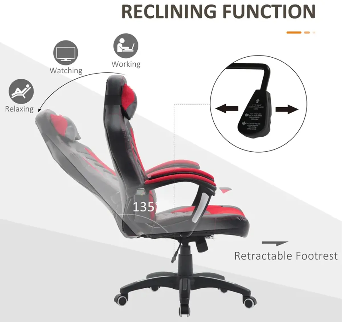 Office Ergomomic Heated Vibrating Massage Chair PU Leather  Swivel Computer Seat