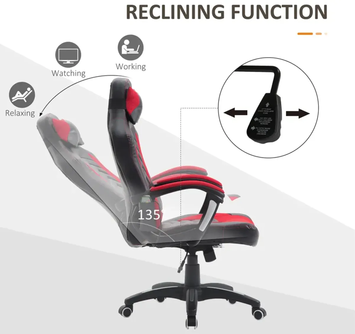 Office Ergomomic Heated Vibrating Massage Chair PU Leather  Swivel Computer Seat