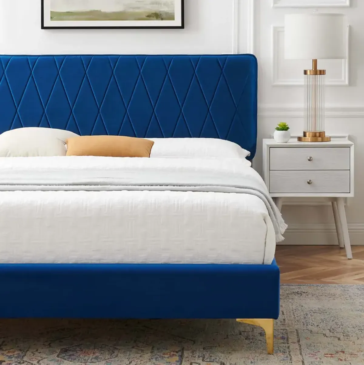 Modway - Phillipa Performance Velvet King Platform Bed