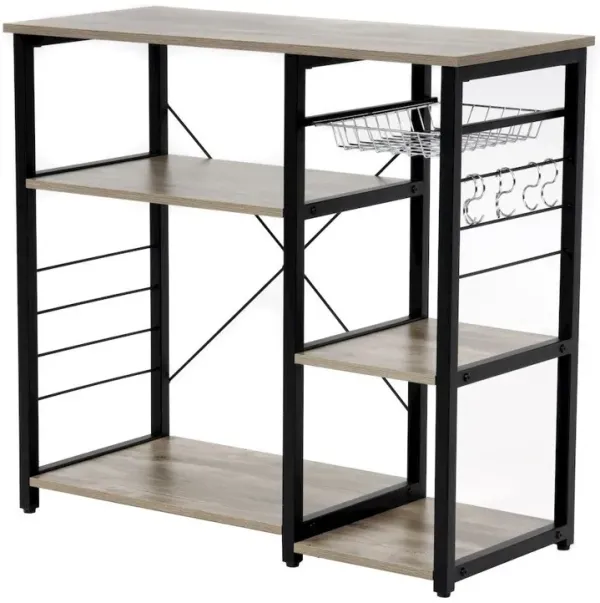 Kitchen Island with Slide Out Vegetable Basket