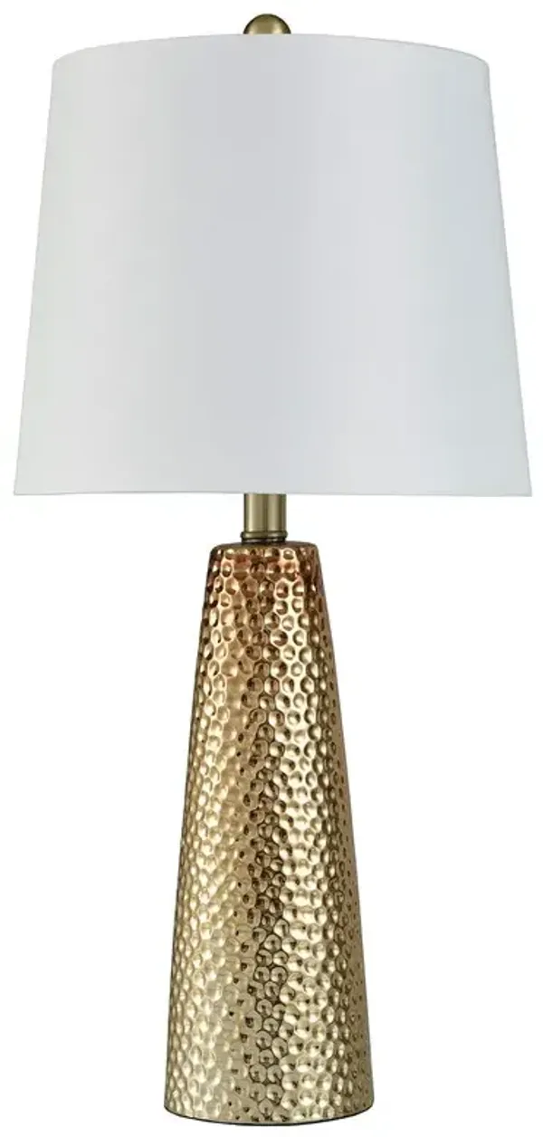 Auric Hammered Metal Lamp
