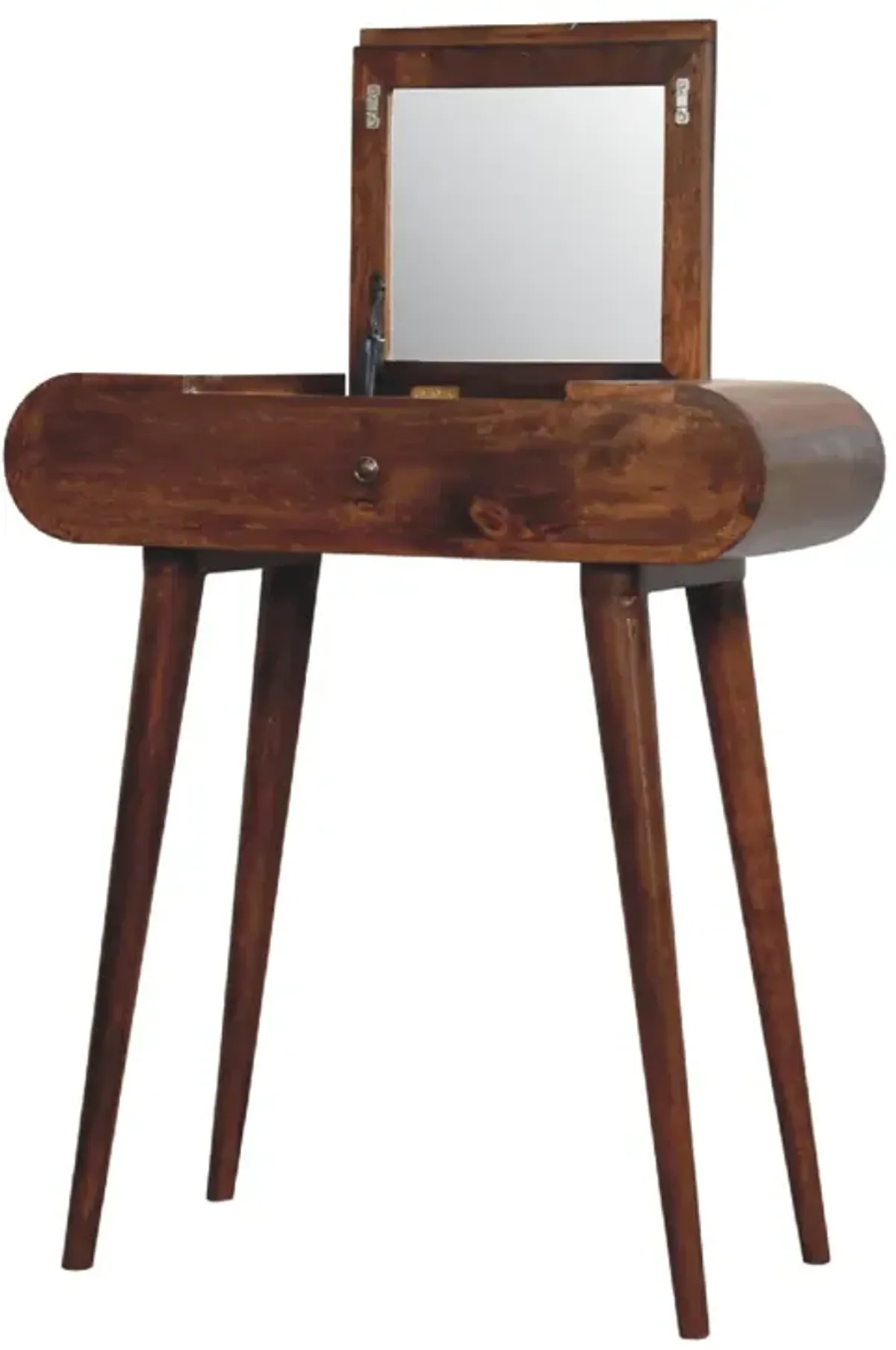 Mini Round Chestnut Fold Vanity