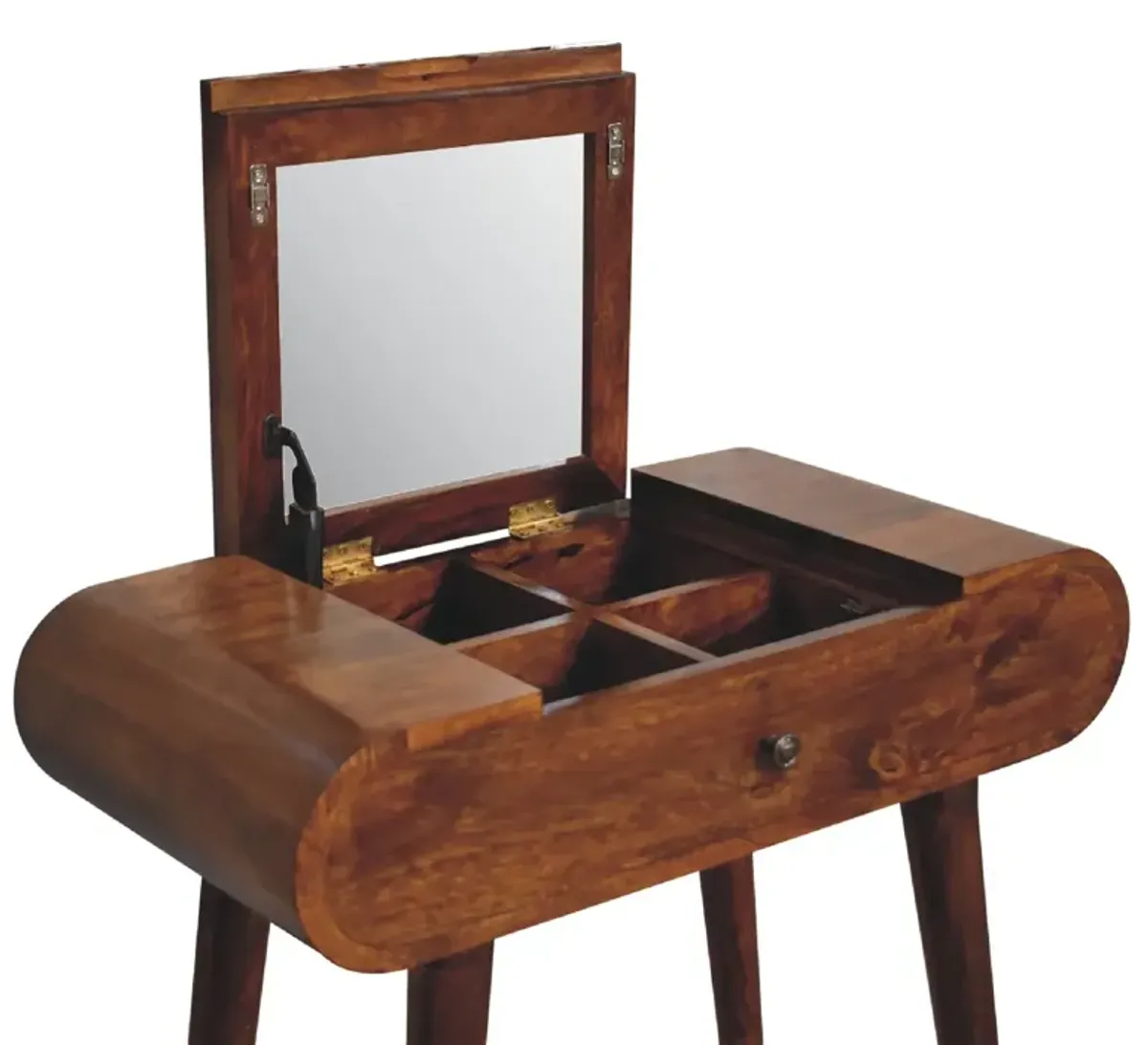 Mini Round Chestnut Fold Vanity