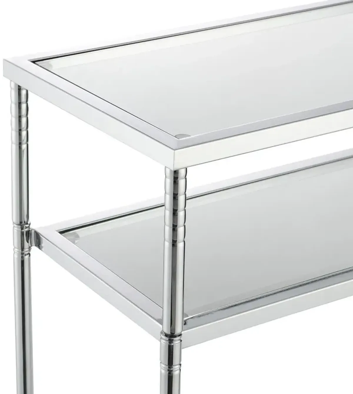 Convenience Concepts Tudor Console Table, Clear Glass/Chrome