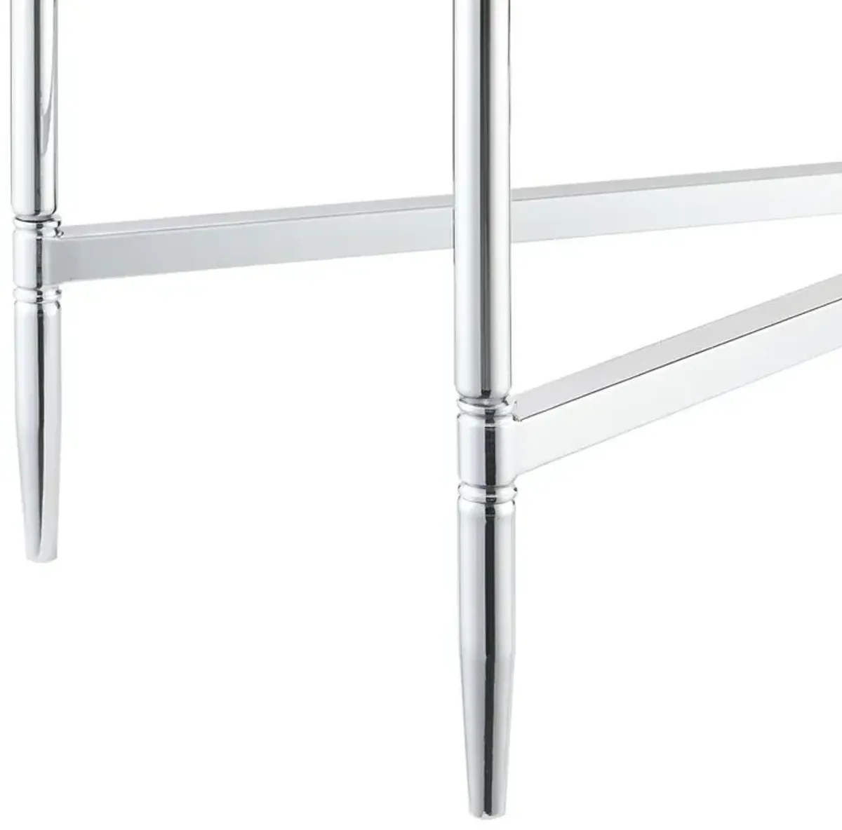 Convenience Concepts Tudor Console Table, Clear Glass/Chrome