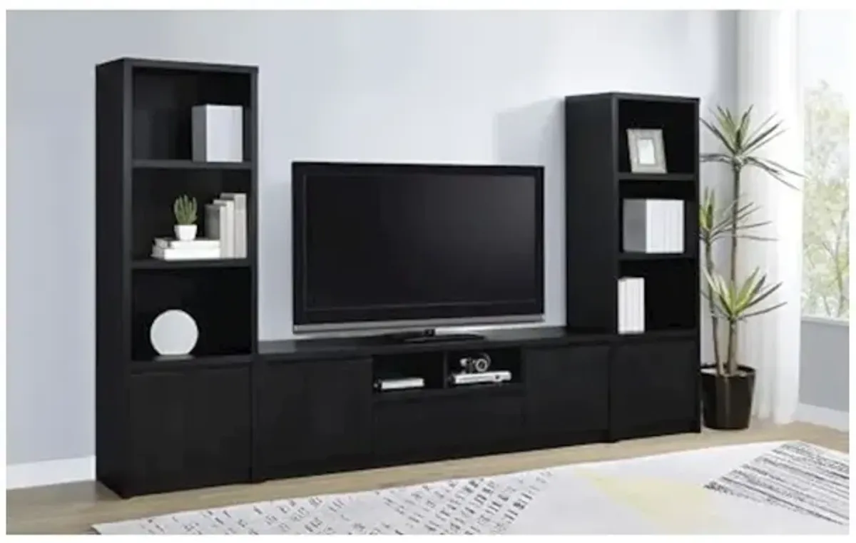 Coaster Co. of America Winfield 3-piece Entertainment Center 78-inch TV Stand Black