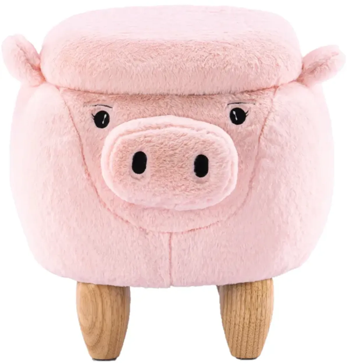 Pink Pig Fabric Storage Ottoman