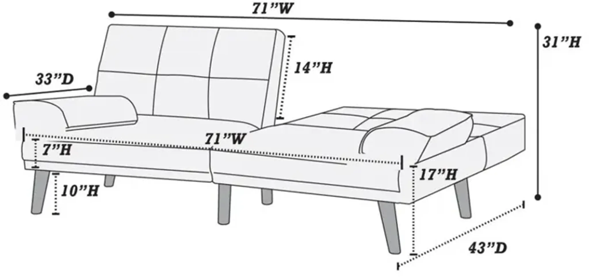 Blue Grey Color Polyfiber 2pc Sectional Sofa Set Living Room Furniture ...