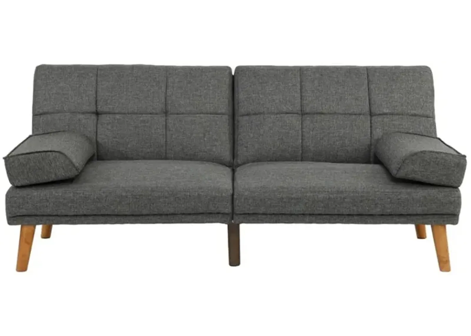 Blue Grey 2 Piece Sectional Sofa Set - Solid Wood Legs