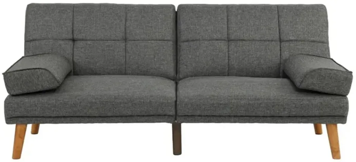 Blue Grey 2 Piece Sectional Sofa Set - Solid Wood Legs