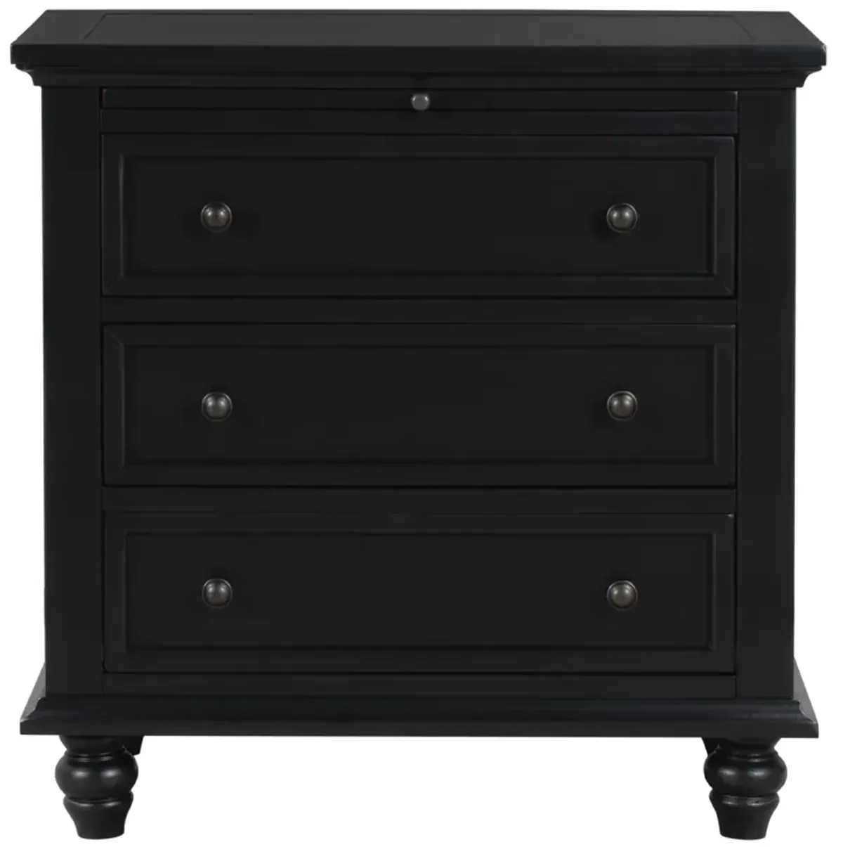 3-Drawer Storage Wood Cabinet, End Table With Pull Out Tray