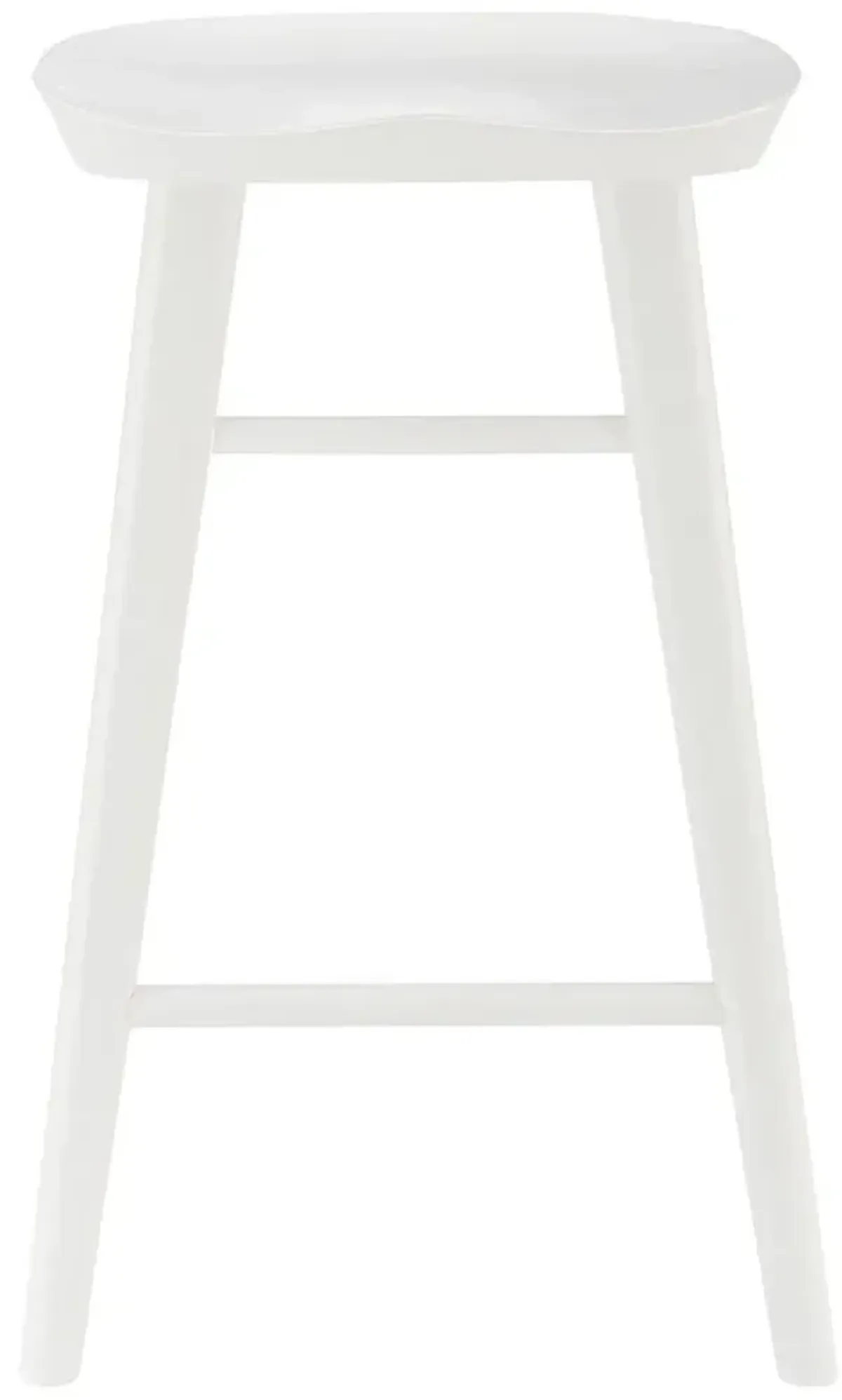 26" White Solid Wood Counter Stool