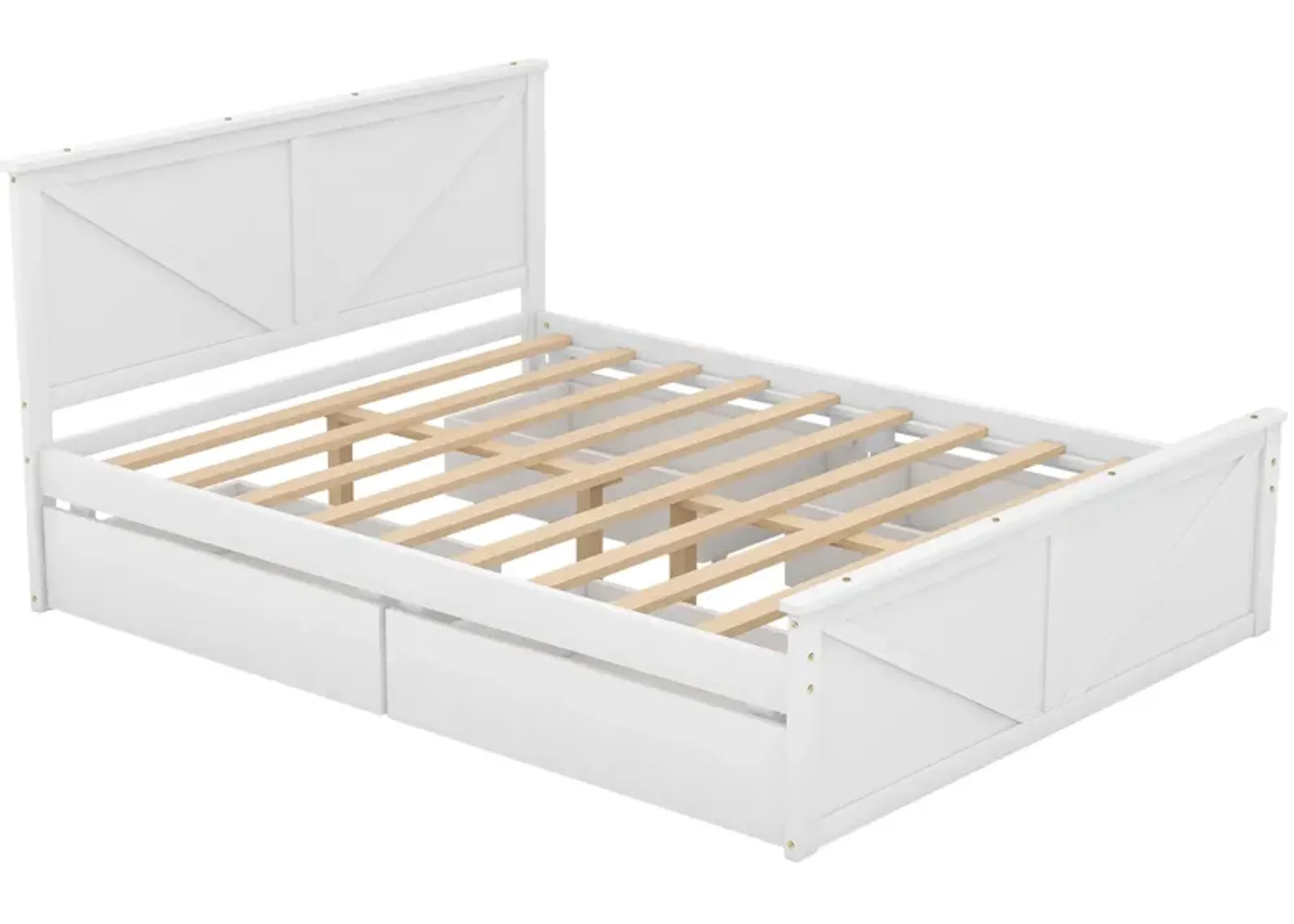 Merax Wooden Platform Bed with 4 Drawers