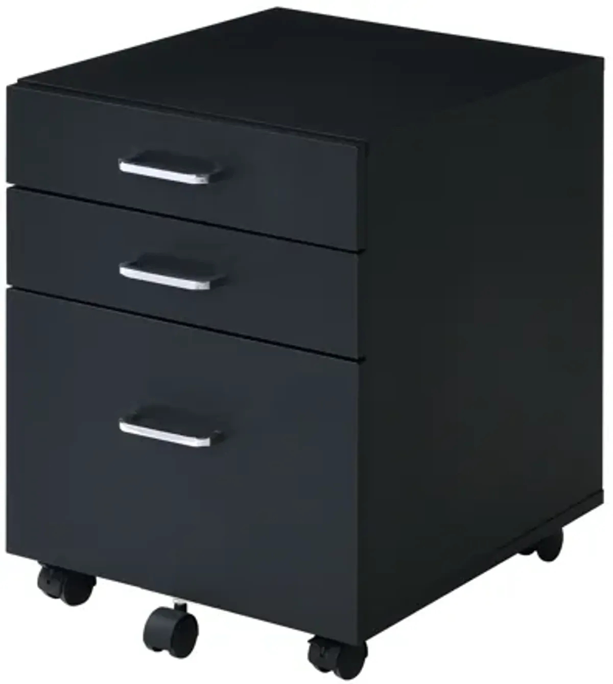 ACME Tennos Cabinet, Black & Chrome Finish