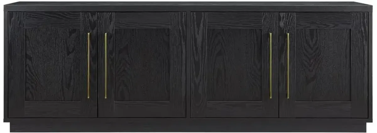 Hudson&Canal Tillman Rectangular TV Stand for TV's up to 80 in Black Grain