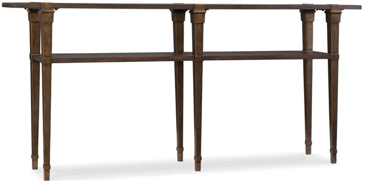 Skinny Console Table in Dark Wood